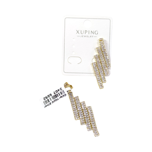 XUPING 40X15 MM BAGET SALLANTILI ÇİVİ KÜPE GOLD