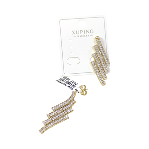 XUPING 40X15 MM BAGET SALLANTILI ÇİVİ KÜPE GOLD