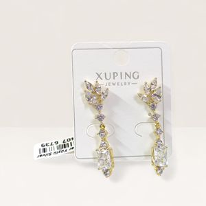 XUPING 4 CM SALLANTILI TAŞLI KÜPE GOLD