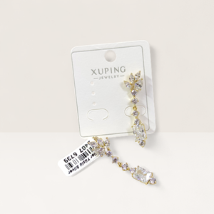 XUPING 4 CM SALLANTILI TAŞLI KÜPE GOLD