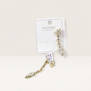XUPING 4 CM SALLANTILI TAŞLI KÜPE GOLD