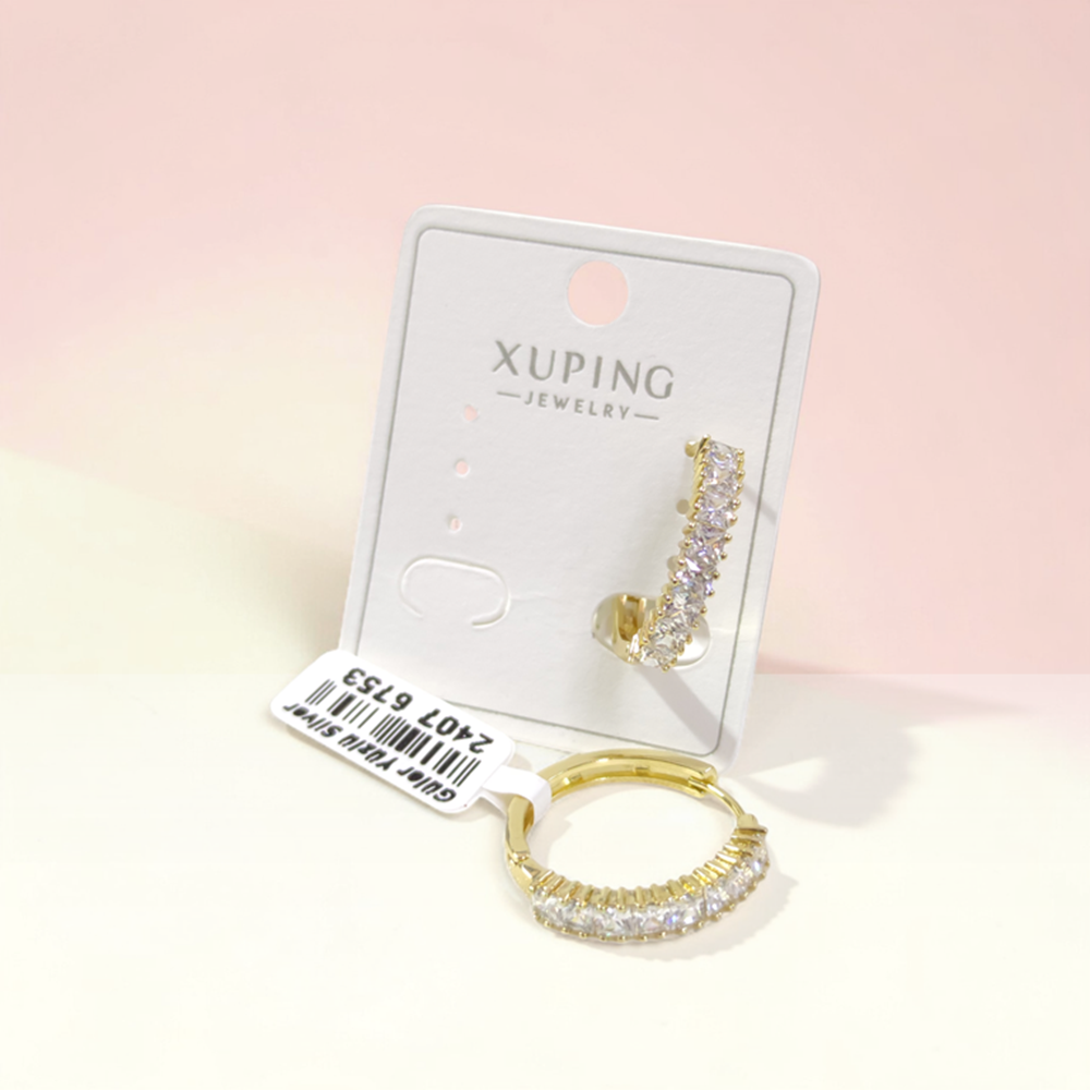 XUPING 18 MM BAGET HALKA KÜPE GOLD