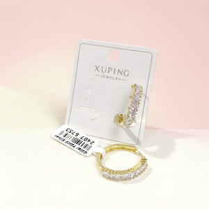 XUPING 18 MM BAGET HALKA KÜPE GOLD