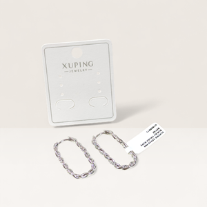 XUPING 25X10 MM BURGU HALKA KÜPE BEYAZ
