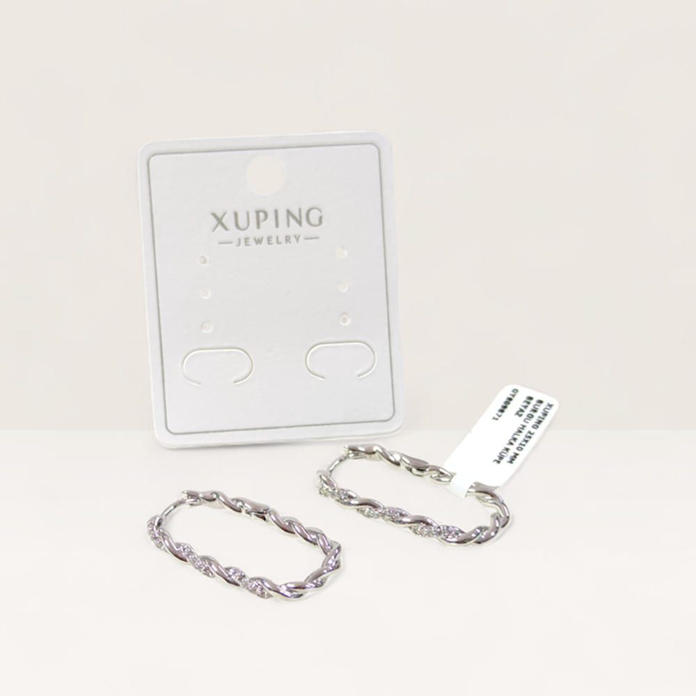 XUPING 25X10 MM BURGU HALKA KÜPE BEYAZ