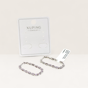 XUPING 25X10 MM BURGU HALKA KÜPE BEYAZ