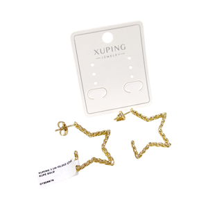 XUPING 3 CM YILDIZ ÇİVİ KÜPE GOLD
