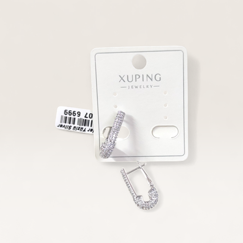 XUPING 2 CM FİRKETE HALKA KÜPE BEYAZ