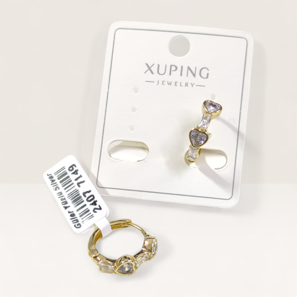 XUPING 12 MM KALPLİ HALKA KÜPE GOLD