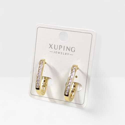 XUPING 8X17 MM OVAL HALKA KÜPE GOLD