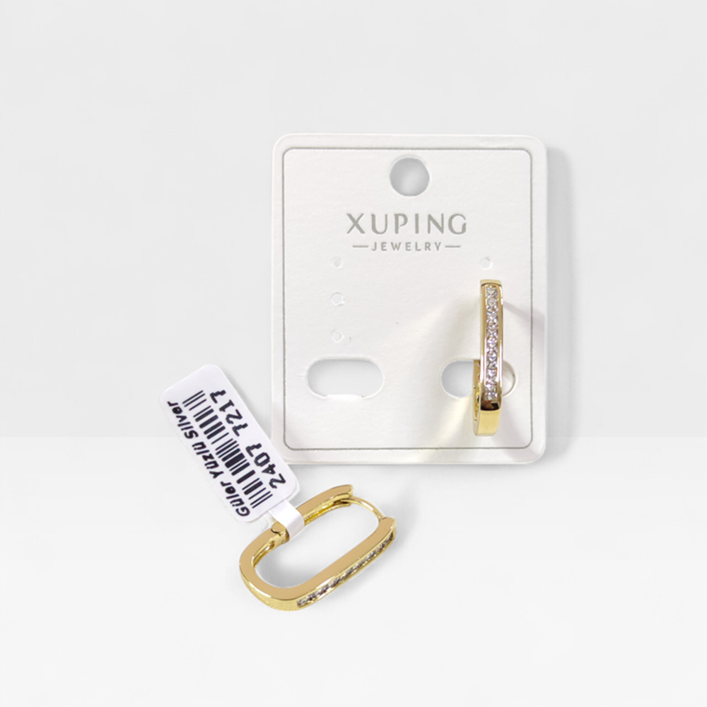 XUPING 8X17 MM OVAL HALKA KÜPE GOLD