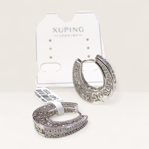 XUPING 12X25 MM HALKA LABİ KÜPE BEYAZ