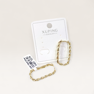 XUPING 25X10 MM BURGU OVAL HALKA KÜPE GOLD