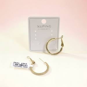 XUPING 18 MM TAŞLI HALKA KÜPE GOLD