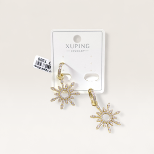 XUPING 22 MM KAR TANESİ 10 MM HALKA KÜPE GOLD