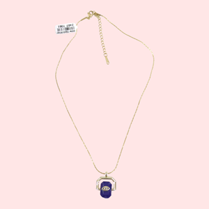 ÇELİK LACİ GÖZ KOLYE GOLD 40+5 CM