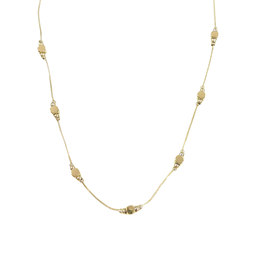 ÇELİK KÜP KOLYE ZİNCİR GOLD 40+5 CM