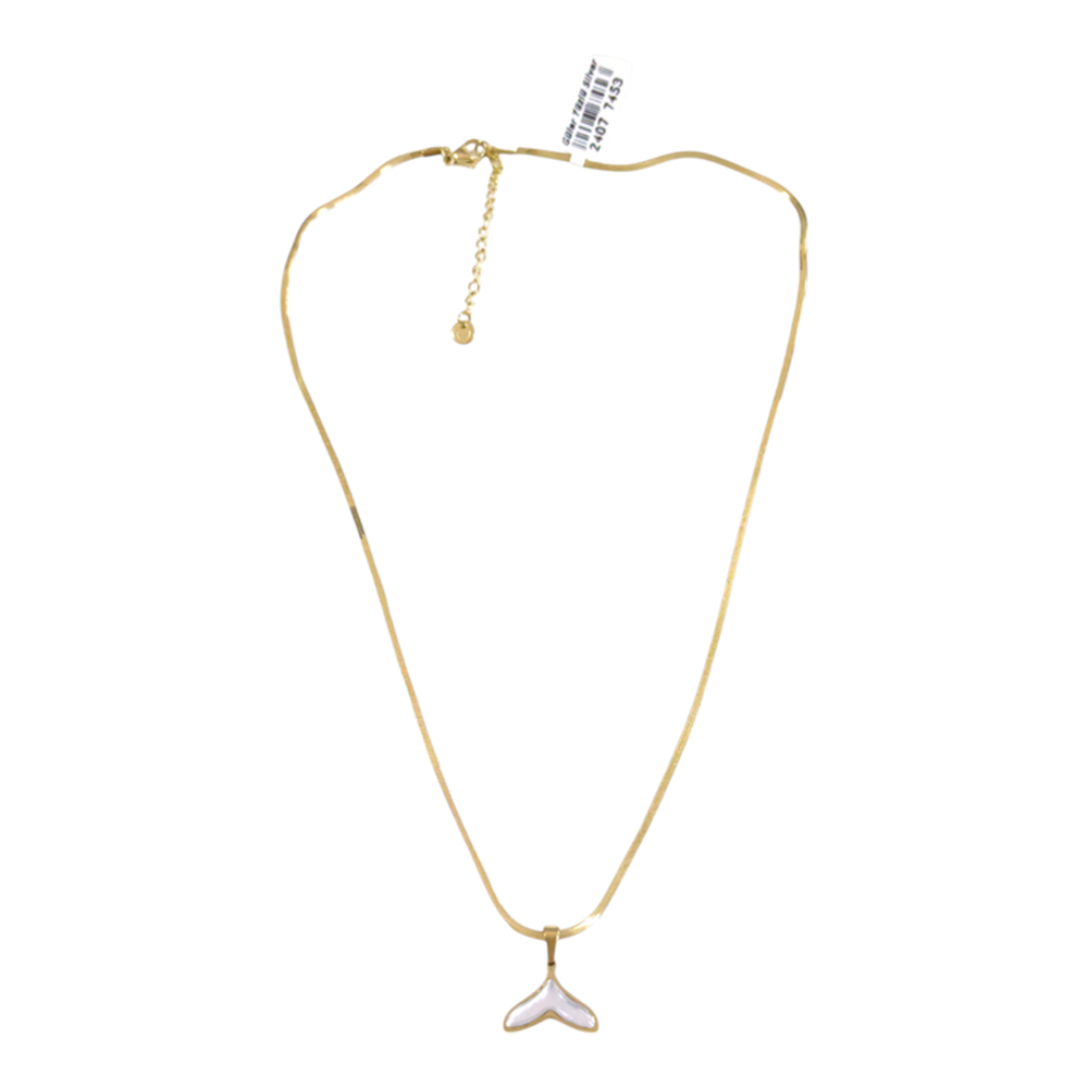 ÇELİK SEDEF KUYRUK KOLYE GOLD 40+5 CM