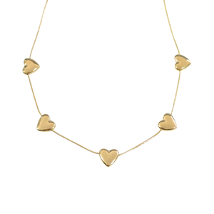 ÇELİK KALP KOLYE ZİNCİR GOLD 40+5 CM