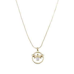 ÇELİK 2 CM ARI KOLYE GOLD 40+5 CM
