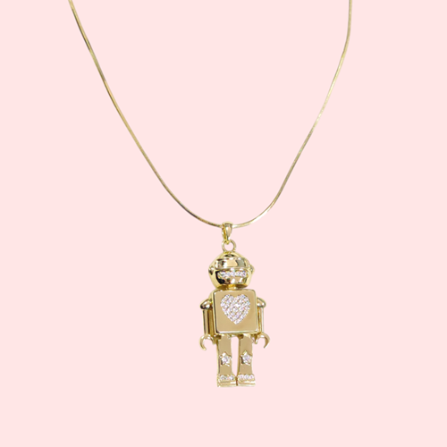 XUPING 3 CM HAREKETLİ ROBOT KOLYE 45 CM GOLD