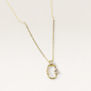 XUPING 12 MM ASİMETRİK DAMLA DETAY KOLYE 45 CM GOLD