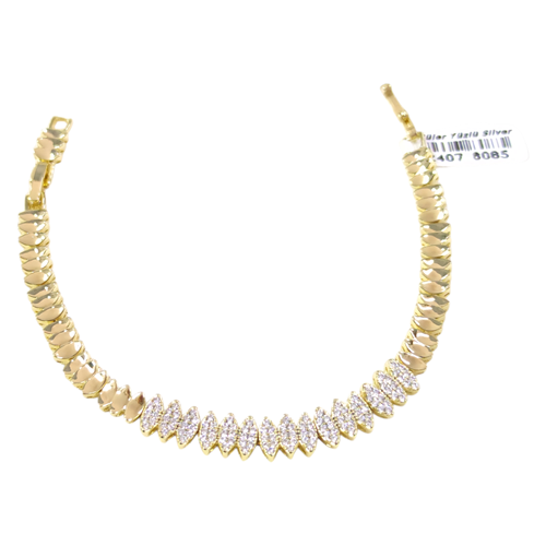 XUPING TAŞ DETAYLI MEKİK BİLEKLİK 17+2 CM GOLD
