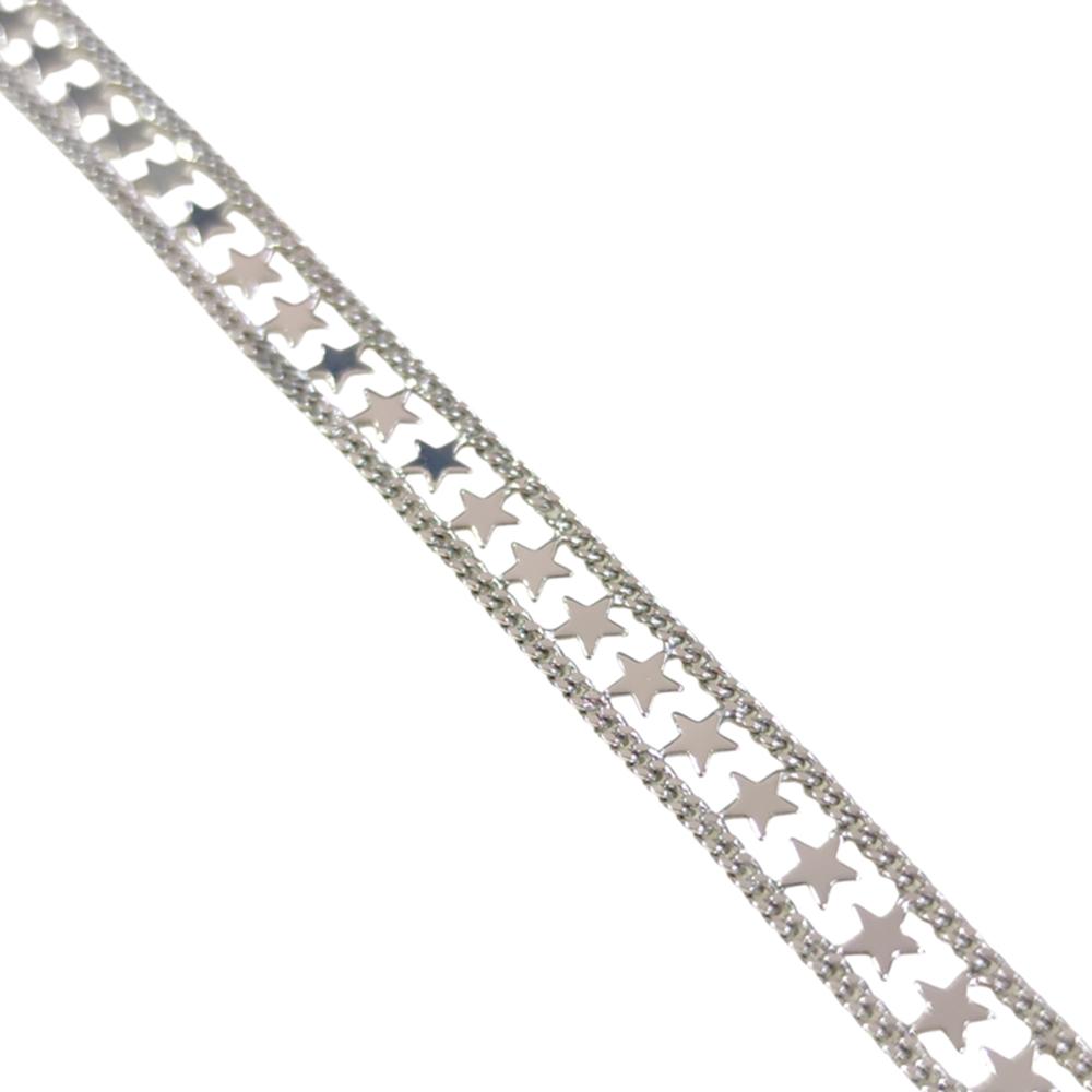 XUPING 10 MM YILDIZLI BİLEKLİK 18 CM BEYAZ