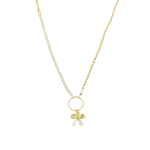 ÇELİK FİYONK SU YOLU DETAYLI KOLYE 40+5 CM GOLD