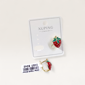 XUPING 10 MM MİNELİ ÇİLEK HALKA KÜPE GOLD