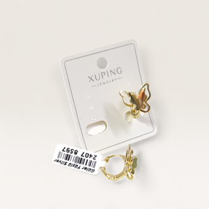 XUPING 13 MM KELEBEK 10 MM HALKA KÜPE GOLD