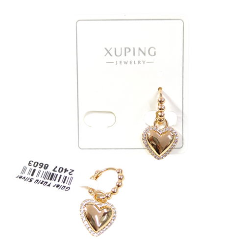 XUPING 12 MM KALP 10 MM HALKA KÜPE ROSE