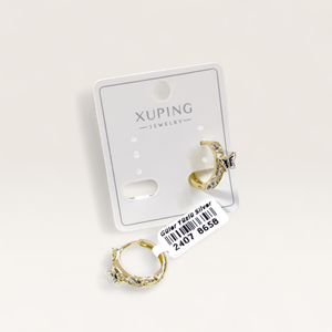 XUPING 12 MM KELEBEK MİNELİ HALKA KÜPE GOLD
