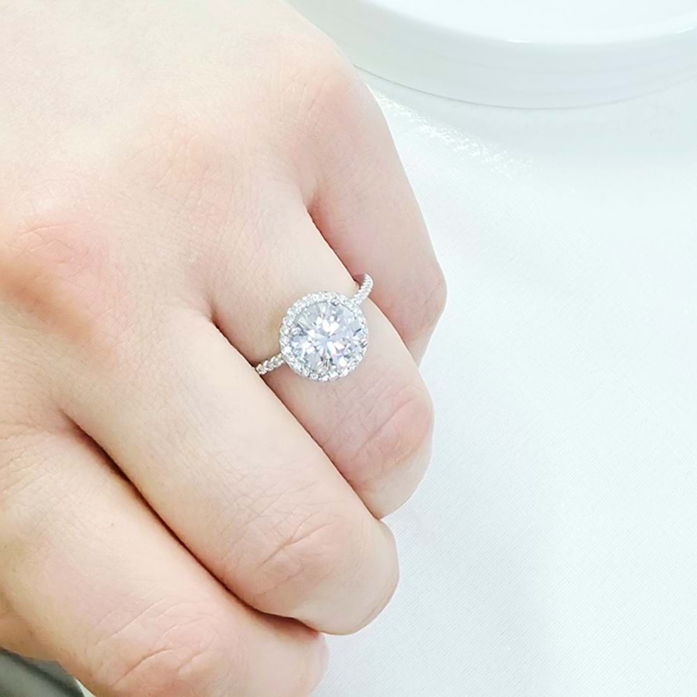 İTHAL 10 MM TEKTAŞ GÜMÜŞ YÜZÜK