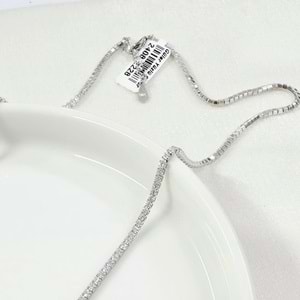 İTHAL 2 MM SU YOLU GÜMÜŞ KOLYE 44+2 CM
