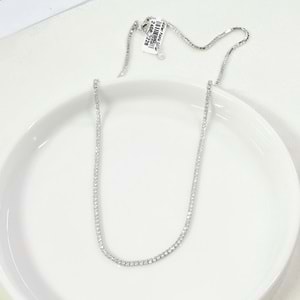 İTHAL 2 MM SU YOLU GÜMÜŞ KOLYE 44+2 CM