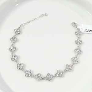 YONCA 7 MM SU YOLU GÜMÜŞ BİLEKLİK 16+3 CM