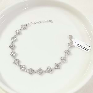 YONCA 7 MM SU YOLU GÜMÜŞ BİLEKLİK 16+3 CM