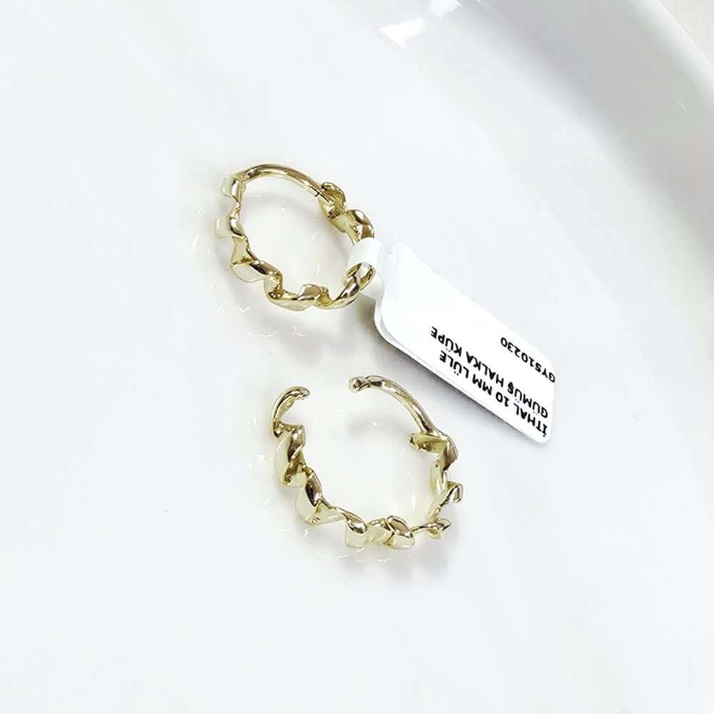 İTHAL 10 MM LÜLE GÜMÜŞ HALKA KÜPE