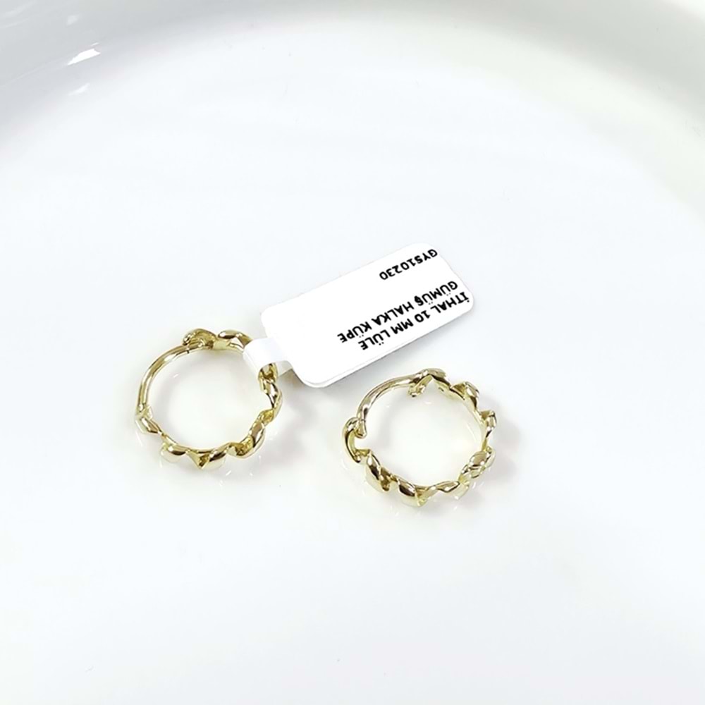 İTHAL 10 MM LÜLE GÜMÜŞ HALKA KÜPE