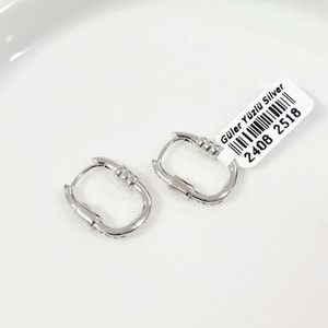İTHAL 10X15 MM DÖRTGEN GÜMÜŞ HALKA KÜPE