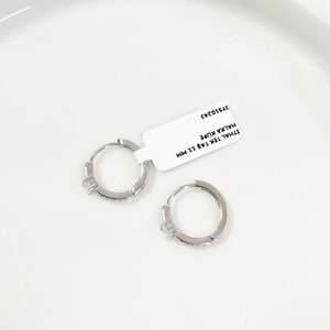 İTHAL TAŞLI 11 MM HALKA KÜPE