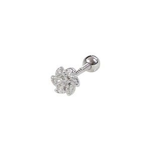 5 MM RÜZGAR ÇİÇEK GÜMÜŞ TRAGUS PIERCING