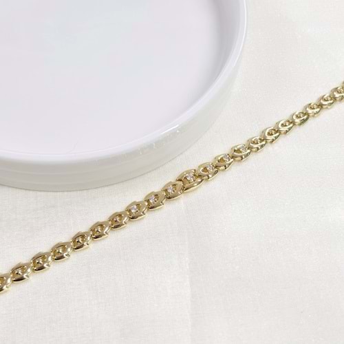 XUPING TAŞLI ALEV BİLEKLİK 17+2 CM GOLD