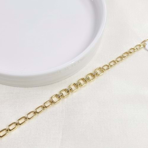 XUPING 7 MM KARE BİLEKLİK 17+2 CM GOLD