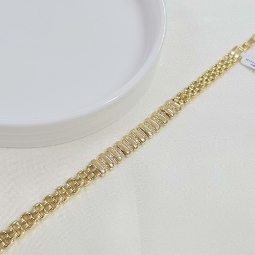XUPING 9 MM TAŞLI ŞERİT BİLEKLİK 17+2 CM GOLD
