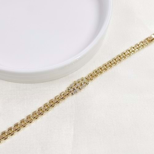 XUPING 9 MM SEPET DESEN KORDON BİLEKLİK 17+2 CM GOLD