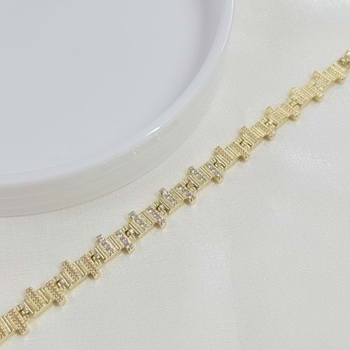 XUPING 7 MM ASİMETRİK BİLEKLİK 17+2 CM GOLD