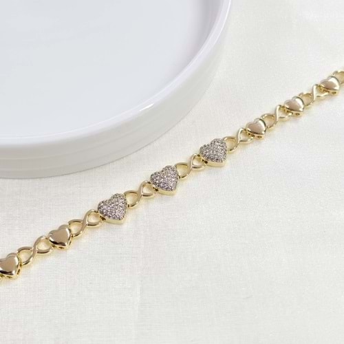 XUPING 8 MM KALPLİ BİLEKLİK 17+2 CM GOLD