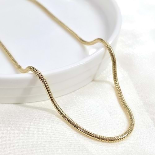 XUPING 2,5 MM BORU ZİNCİR KOLYE 45 CM GOLD